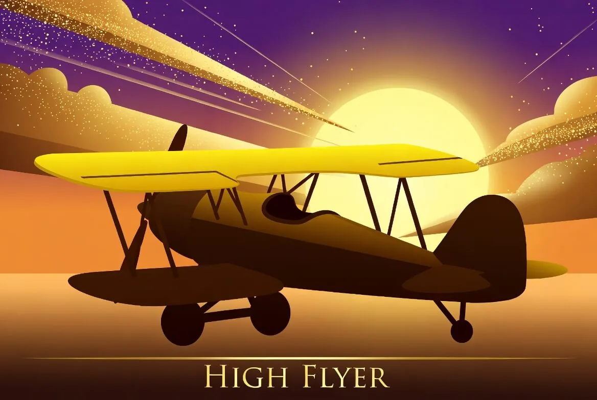 Lobi kasino menampilkan crash game High Flyer
